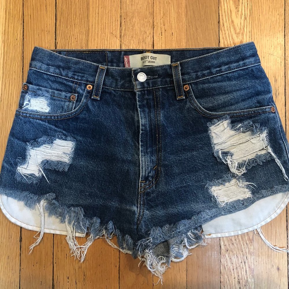 LEVI'S Vintage 517 Distressed Denim Cut-Off Shorts